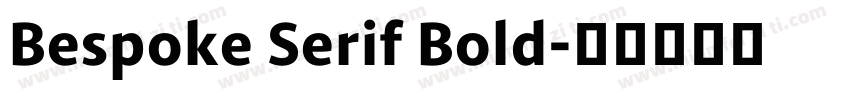 Bespoke Serif Bold字体转换
